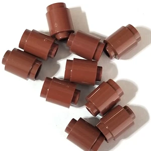 LEGO 1x1 Brick Round with Open Stud Reddish Brown 3062 / 35390 LOT OF 10 - Picture 1 of 1