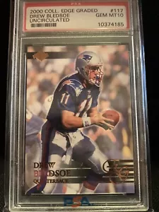 2000 Collectors Edge graded Drew Bledsoe #117 Uncirculated PSA 10 Gem - Bild 1 von 2