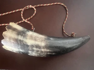 🔴 Corno georgiano strumento a fiato funziona tipo vichingo suona vintage - Imagen 1 de 8