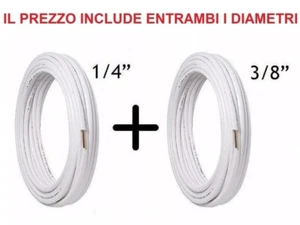 TUBO RAME 1/4" + 3/8" SPESSORE 0.8 mm PER IMPIANTO CLIMATIZZATORE CONDIZIONATORE - Foto 1 di 1