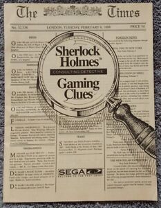 Sherlock Holmes - Consulting Detective - Gaming Clues -  Booklet ONLY