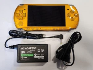 Sony PSP GOLD Portable Handheld Video Game Console System Yellow PSP-3000 - Picture 1 of 3
