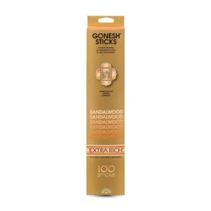Gonesh Extra Rich Incense Sandalwood Relaxing Meditation Aromatherapy - 20 Count - Picture 1 of 5