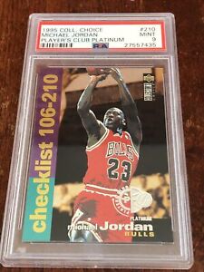 1995 Collectors Choice Michael Jordan Players Club Platinum #210 PSA 9 MINT