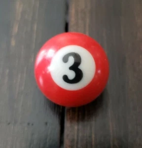Replacement Mini Billiard Pool Ball 1" Ball Number #3 Solid Red 0.5 oz - Picture 1 of 3