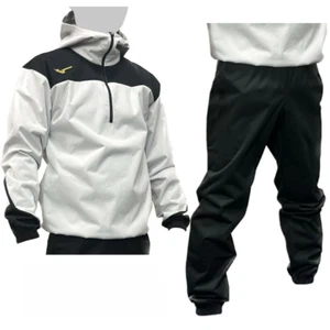 Mizuno Sauna Suit Set with Pocket for Weight Loss Training Half-Zip Shirt&Pants - Picture 1 of 8