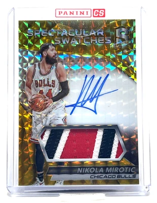2016 Panini CS SEALED Spectra Nikola Mirotic /10 Auto Patch Gold Swatches SS-NMT - Image 1 of 2