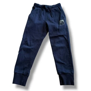 Puma Boys Sweatpants Size 7 Navy Blue Jogger Style - Picture 1 of 5