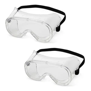 Gafas de seguridad antiniebla/anti salpicaduras sin ventilación - Paquete de 2 - Imagen 1 de 7