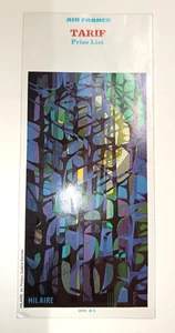 AVIATION AIR FRANCE DEPLIANT BROCHURE TARIF PRICE LIST COUVERTURE HILAIRE 1972 - Imagen 1 de 3