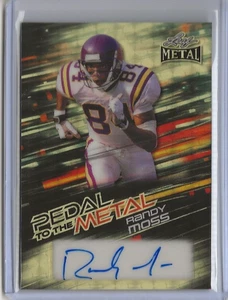 2025 Leaf Randy Moss Pedal To The Metal Auto Super Prismatic Gold Vinyl 1/1 - Bild 1 von 2