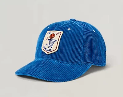 Polo Ralph Lauren Chenille Patch New York Basketball Corduroy Hat Cap One Size - Image 1 of 4
