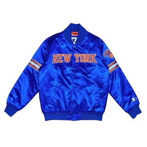 Vintage Starter New York Knicks satin bomber jacket NBA size (M) G-III Varsity - Picture 1 of 6