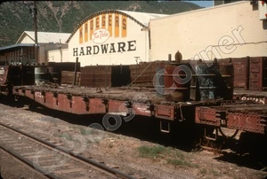 D&RGW Fishbelly Flat #6524 at Durango CO on 6-20-70 35mm Slide Chione (5411) - Picture 1 of 1