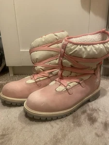 baby pink 00’s timberland fur boots - Picture 1 of 8