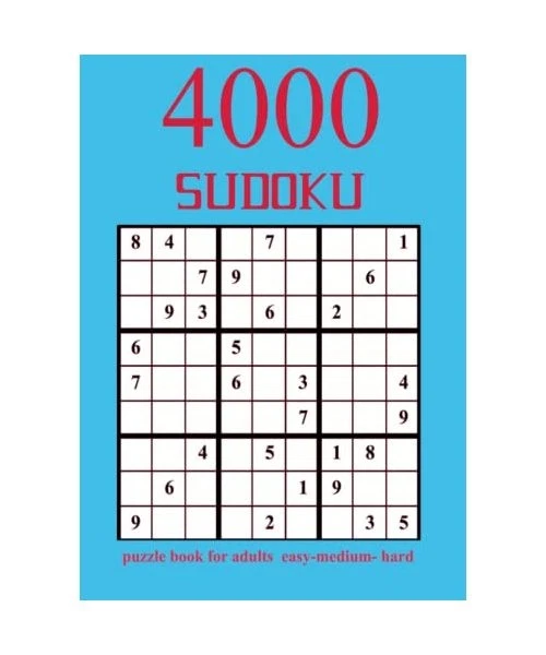 4000 sudoku puzzle book for adults easy-medium- hard: sudoku easy to hard|Sudoku - Bild 1 von 1