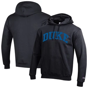 Men's Champion Black Duke Blue Devils Basic Arch Fleece Pullover Hoodie - Picture 1 of 3