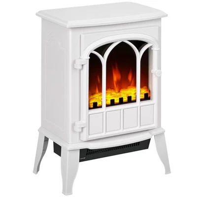 HOMCOM Electric Log Burner with LED Flame Effect 1000W/2000W - Image 1 of 4
