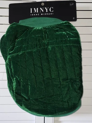Isaac Mizrahi Pet Apparel IMNYC Verde Talla S Abrigo Perro Acolchado Terciopelo Sensación NUEVO Foto 1 de 4