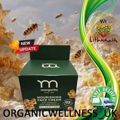BIOK LAB MARGARITA Pflegende Gesichtscreme 100% Bienenwachs + Pflanzenöl alle Hauttypen 50ml