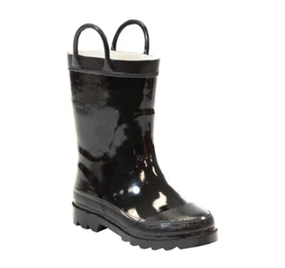 Children's Western Chief Solid Rain Boots Size 2  Black New  - Image 1 of 3