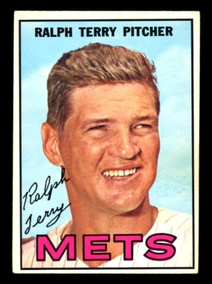 1967 TOPPS OPC O PEE CHEE BASEBALL #59 RALPH TERRY EX+ NEW YORK N Y METS Card - Image 1 of 2