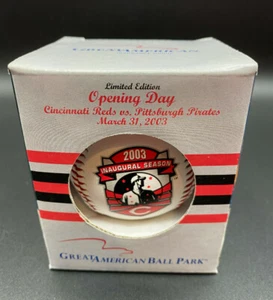 Béisbol Cincinnati Reds 2003 GABP temporada inaugural edición limitada día inaugural - Imagen 1 de 9