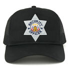 Security Officer Silver Embroidered Iron on Patch Adjustable Mesh Trucker Cap