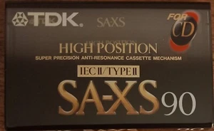 CASSETTE audio TDK SA-XS 90 minutes SAXS TYPE 2 Tape NEUVES sous blister - Photo 1/2
