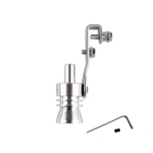 L-Size Silver Fake Turbo Sound Exhaust BOW Simulator Whistler Universal - Picture 1 of 9