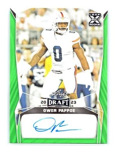 2023 Leaf Draft Football #BA-OP1 Owen Pappoe Autographs Green Auburn Tigers - Picture 1 of 2