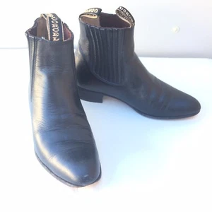 Corcel Men's Size 8.5 Black Leather Ankle Boots Made In Mexico Leather Bottom - Picture 1 of 7