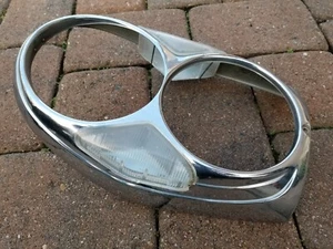 Mercedes W108 109 111 W112 OEM Headlight Door Bezel w/ Clear Corner Markers '70s - Picture 1 of 20