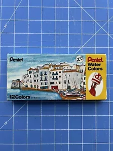 Vintg Pentel Water Colors 18 Tubes ARTIST PAINT Used Art Supplies Bright Graphi - Picture 1 of 8