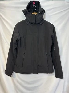 CB Sports womens hooded Black zip up jacket size Small - Picture 1 of 12