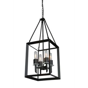Artcraft Vineyard 4 Light 26" Chandelier, Matte Black - AC10064 - Picture 1 of 1