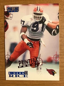 1996 ProLine Printers Proof Simeon Rice RC Illinois - Foto 1 di 1