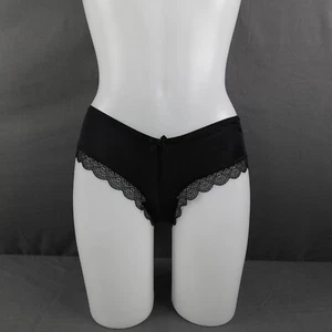 Bragas Victorias Secret Pequeñas Negras Muy Sexy Descaradas Románticas Con Cordones Espalda NUEVAS - Imagen 1 de 12