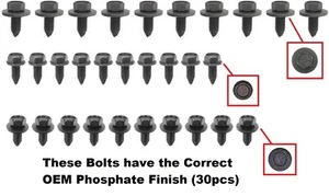 (30pcs) BODY BOLT KIT FOR MOPAR A B C E BODY CUDA DUSTER DART BELVEDERE D100 ETC - Picture 1 of 6