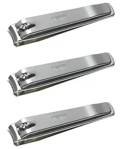 Trim LARGE Nail Clipper Nailcare Toenail Stainless Steel Clipper 3 Pack - Picture 1 of 3