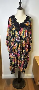 Keon Couture Design Dress Moomoo Kaftan Floral Colourful One Size Flowy Summer - Picture 1 of 11