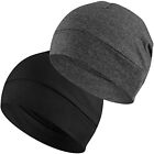 Cotton Skull Caps for Men Women,2-Pack Lightweight Beanie Sleep Hats Breathab...