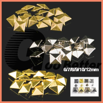 Nieten Pyramide quadratische Nieten für Schuhe Taschen Kostüme Leder Handwerk schnelle Reparatur