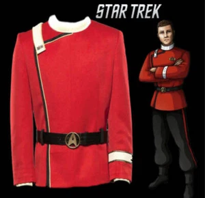 Star-Trek II: La ira de Khan uniforme de la Flota Estelar camiseta torso disfraz de cosplay - Imagen 1 de 4