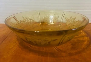 Vintage Yellow Glass Mayfair Bowl from the 1930's by Anchor Hockings - Picture 1 of 3