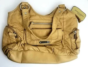 Franco Sarto Women's Tan Large Handbag Purse 100% PU Genuine - Picture 1 of 10