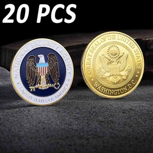 20PCS Coin Gold Plated National Security Agency Normal Fancy Challenge - Picture 1 of 8