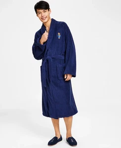 Polo Ralph Lauren Men's Waffle Pajama Robe & Slipper Set, Blue, S/M - Picture 1 of 2