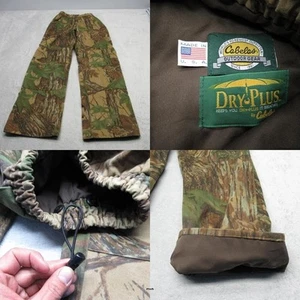 Cabelas Real Tree Pants Youth Large? Camo Dry Plus Flex 22x28 Fleece Lined VTG - Picture 1 of 20