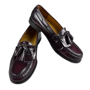 Mocassini Cole Haan nappa uomo 8,5D pelle bordeaux scarpe eleganti slip-on - Foto 1 di 24